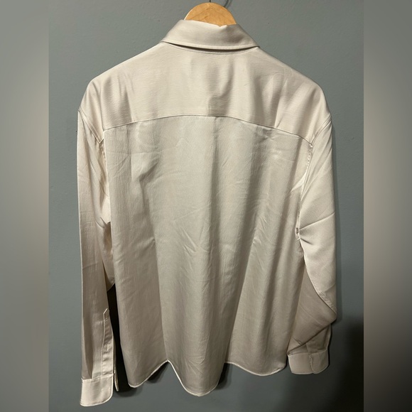 Abercrombie & Fitch Silk Cream Dress Shirt - Medium - Picture 2 of 2